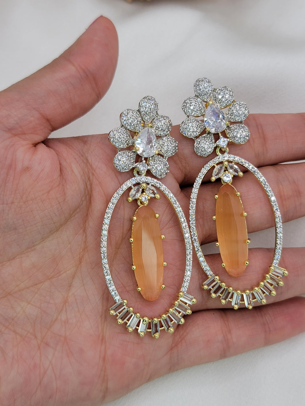 Amna earrings - Peach