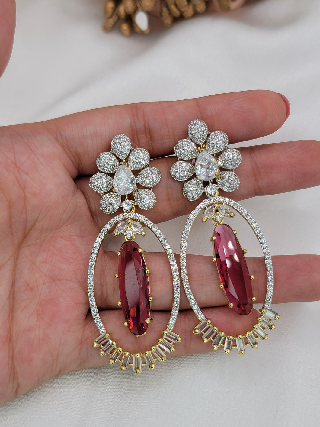 Amna earrings- ruby