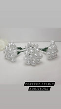 Load image into Gallery viewer, Silver pearly hair pins
